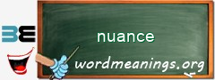 WordMeaning blackboard for nuance